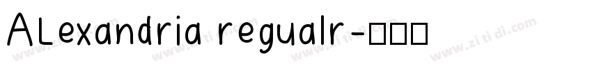 ALexandria regualr字体转换